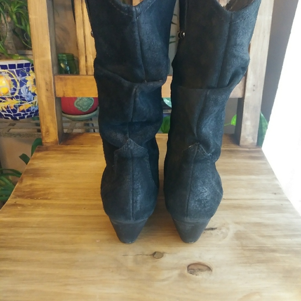 BCBGeneration Cowboy Boots Black Sz 6.5 - Picture 4 of 8